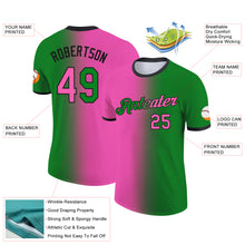 Загрузить изображение в средство просмотра галереи, Custom Grass Green Pink-Black Gradient Fashion Performance T-Shirt
