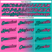 Load image into Gallery viewer, Custom Aqua Pink-Black Gradient Fashion Performance T-Shirt
