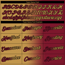 Загрузить изображение в средство просмотра галереи, Custom Maroon Old Gold-Black Gradient Fashion Performance T-Shirt
