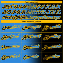 Загрузить изображение в средство просмотра галереи, Custom Black Powder Blue-Gold Gradient Fashion Performance T-Shirt
