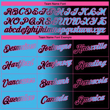 Загрузить изображение в средство просмотра галереи, Custom Black Sky Blue-Pink Gradient Fashion Performance T-Shirt
