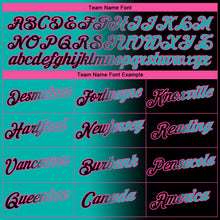 Charger l&#39;image dans la galerie, Custom Black Aqua-Pink Gradient Fashion Performance T-Shirt
