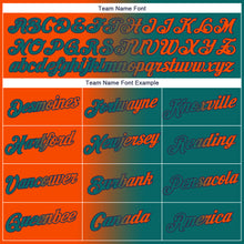 Load image into Gallery viewer, Custom Teal Orange-Navy Gradient Fashion Performance T-Shirt

