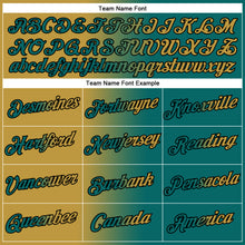 Load image into Gallery viewer, Custom Teal Old Gold-Black Gradient Fashion Performance T-Shirt
