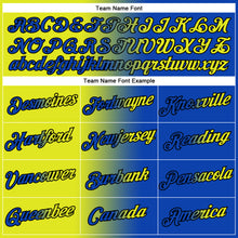 Загрузить изображение в средство просмотра галереи, Custom Thunder Blue Neon Yellow-Black Gradient Fashion Performance T-Shirt
