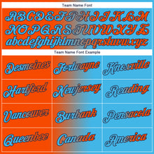 Load image into Gallery viewer, Custom Sky Blue Orange-Navy Gradient Fashion Performance T-Shirt
