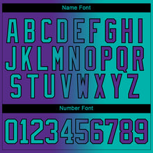 Load image into Gallery viewer, Custom Purple Aqua-Black Gradient Fashion Hockey Lace Neck Jersey
