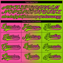Загрузить изображение в средство просмотра галереи, Custom Neon Green Pink-Black Gradient Fashion Hockey Lace Neck Jersey
