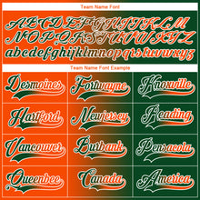 Загрузить изображение в средство просмотра галереи, Custom Green Orange-White Gradient Fashion Hockey Lace Neck Jersey
