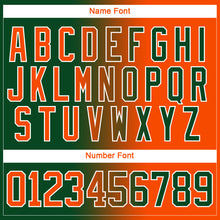 Загрузить изображение в средство просмотра галереи, Custom Green Orange-White Gradient Fashion Hockey Lace Neck Jersey
