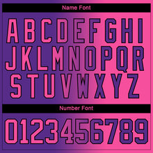 Load image into Gallery viewer, Custom Purple Pink-Black Gradient Fashion Hockey Lace Neck Jersey
