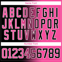 Charger l'image dans la galerie, Custom Black Pink-White Gradient Fashion Hockey Lace Neck Jersey
