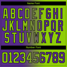 Load image into Gallery viewer, Custom Purple Neon Green-Black Gradient Fashion Hockey Lace Neck Jersey
