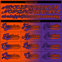 Load image into Gallery viewer, Custom Purple Orange-Black Gradient Fashion Hockey Lace Neck Jersey
