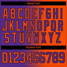 Load image into Gallery viewer, Custom Purple Orange-Black Gradient Fashion Hockey Lace Neck Jersey
