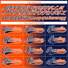 Charger l'image dans la galerie, Custom Navy Orange-White Gradient Fashion Hockey Lace Neck Jersey
