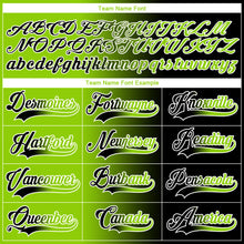 Charger l'image dans la galerie, Custom Black Neon Green-White Gradient Fashion Hockey Lace Neck Jersey
