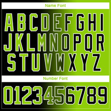 Charger l'image dans la galerie, Custom Black Neon Green-White Gradient Fashion Hockey Lace Neck Jersey
