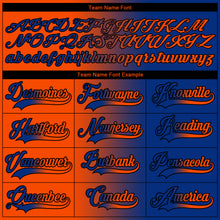 Load image into Gallery viewer, Custom Royal Orange-Black Gradient Fashion Hockey Lace Neck Jersey
