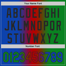 Load image into Gallery viewer, Custom Thunder Blue Grass Green Red-Black Authentic Gradient Fashion Baseball Jersey
