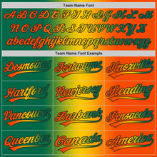 Load image into Gallery viewer, Custom Orange Kelly Green Yellow-Black Authentic Gradient Fashion Baseball Jersey
