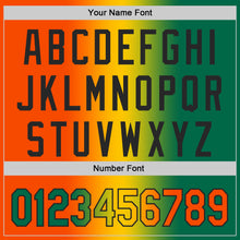 Load image into Gallery viewer, Custom Orange Kelly Green Yellow-Black Authentic Gradient Fashion Baseball Jersey
