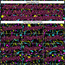Загрузить изображение в средство просмотра галереи, Custom Graffiti Pattern Black-Pink 3D Neon Splatter Performance T-Shirt
