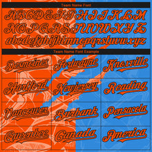 Charger l&#39;image dans la galerie, Custom Stitched Graffiti Pattern Orange Powder Blue-Black 3D Scratch Sports Pullover Sweatshirt Hoodie
