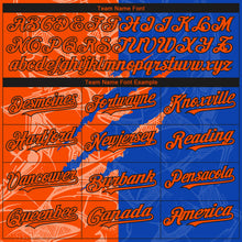 Charger l&#39;image dans la galerie, Custom Stitched Graffiti Pattern Orange Thunder Blue-Black 3D Scratch Sports Pullover Sweatshirt Hoodie
