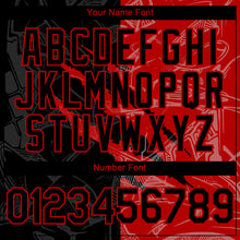 Load image into Gallery viewer, Custom Graffiti Pattern Black-Red 3D Scratch Authentic Baseball Jersey
