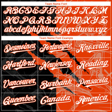 Charger l&#39;image dans la galerie, Custom Graffiti Pattern White Black-Orange 3D Scratch Authentic Baseball Jersey
