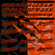 Charger l&#39;image dans la galerie, Custom Graffiti Pattern Black-Orange 3D Scratch Authentic Baseball Jersey
