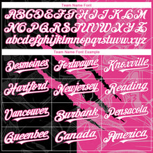 Charger l&#39;image dans la galerie, Custom Graffiti Pattern White Black-Pink 3D Scratch Authentic Baseball Jersey
