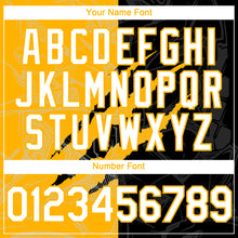 Charger l&#39;image dans la galerie, Custom Graffiti Pattern White Black-Gold 3D Scratch Authentic Baseball Jersey

