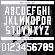Load image into Gallery viewer, Custom Graffiti Pattern White Black-Gray 3D Scratch Authentic Baseball Jersey
