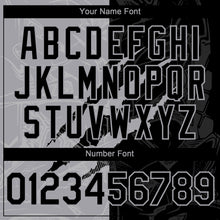 Load image into Gallery viewer, Custom Graffiti Pattern Black-Gray 3D Scratch Authentic Baseball Jersey
