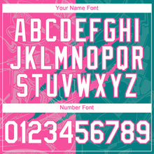 Load image into Gallery viewer, Custom Graffiti Pattern White Teal-Pink 3D Scratch Authentic Baseball Jersey
