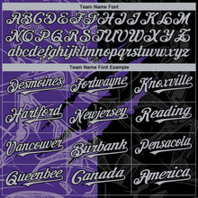 Load image into Gallery viewer, Custom Graffiti Pattern Gray Black-Purple 3D Scratch Authentic Baseball Jersey
