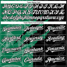 Load image into Gallery viewer, Custom Graffiti Pattern White Black-Kelly Green 3D Scratch Authentic Baseball Jersey

