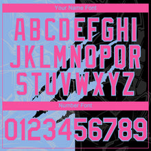 Charger l&#39;image dans la galerie, Custom Graffiti Pattern Pink Black-Light Blue 3D Scratch Authentic Baseball Jersey
