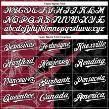 Load image into Gallery viewer, Custom Graffiti Pattern White Black-Crimson 3D Scratch Authentic Baseball Jersey
