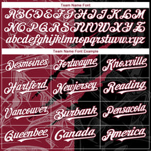 Load image into Gallery viewer, Custom Graffiti Pattern White Black-Crimson 3D Scratch Authentic Baseball Jersey
