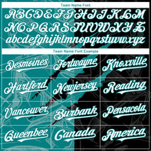 Load image into Gallery viewer, Custom Graffiti Pattern White Black-Teal 3D Scratch Authentic Baseball Jersey
