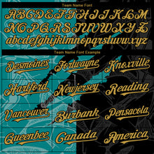 Charger l&#39;image dans la galerie, Custom Graffiti Pattern Old Gold Black-Teal 3D Scratch Authentic Baseball Jersey
