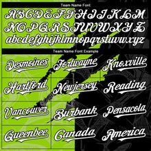 Load image into Gallery viewer, Custom Graffiti Pattern White Black-Neon Green 3D Scratch Authentic Baseball Jersey
