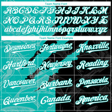 Load image into Gallery viewer, Custom Graffiti Pattern White Black-Aqua 3D Scratch Authentic Baseball Jersey
