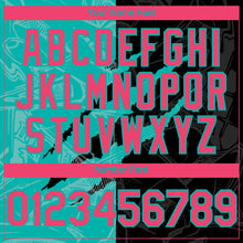 Charger l&#39;image dans la galerie, Custom Graffiti Pattern Neon Pink Black-Aqua 3D Scratch Authentic Baseball Jersey
