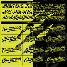 Load image into Gallery viewer, Custom Graffiti Pattern Black-Neon Yellow 3D Scratch Authentic Baseball Jersey
