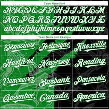 Load image into Gallery viewer, Custom Graffiti Pattern White Black-Grass Green 3D Scratch Authentic Baseball Jersey
