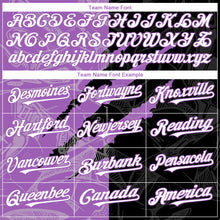 Load image into Gallery viewer, Custom Graffiti Pattern White Black-Medium Purple 3D Scratch Authentic Baseball Jersey
